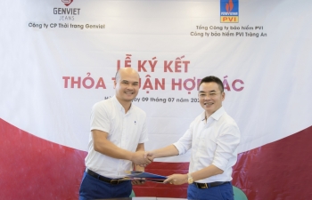 Lễ ký kết hợp tác giữa Genviet và Bảo hiểm PVI Tràng An