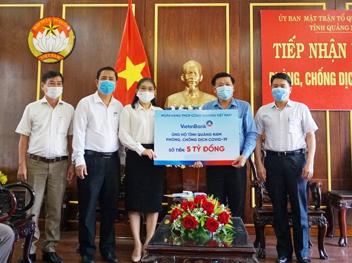 VietinBank ủng hộ 5 tỷ đồng cho tỉnh Quảng Nam phòng, chống dịch COVID-19