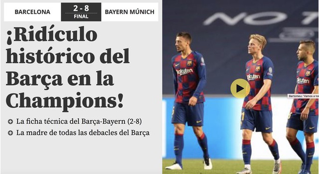 Báo chí thế giới kinh hoàng, gọi Barcelona là “nỗi ô nhục”