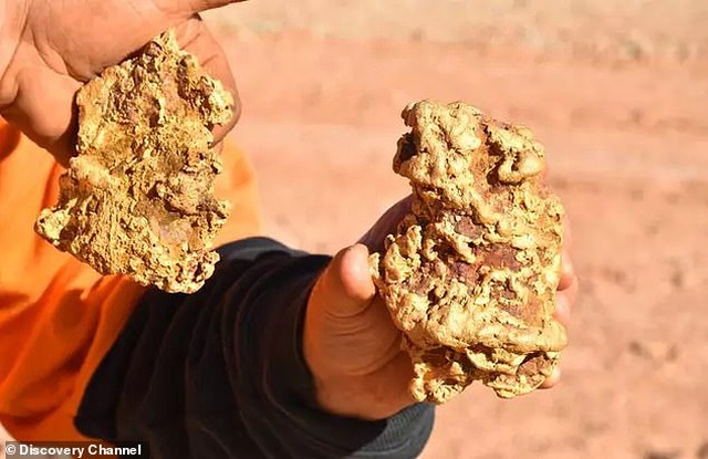 Hai anh em chuyên tìm kho báu đào được 2 cục vàng 