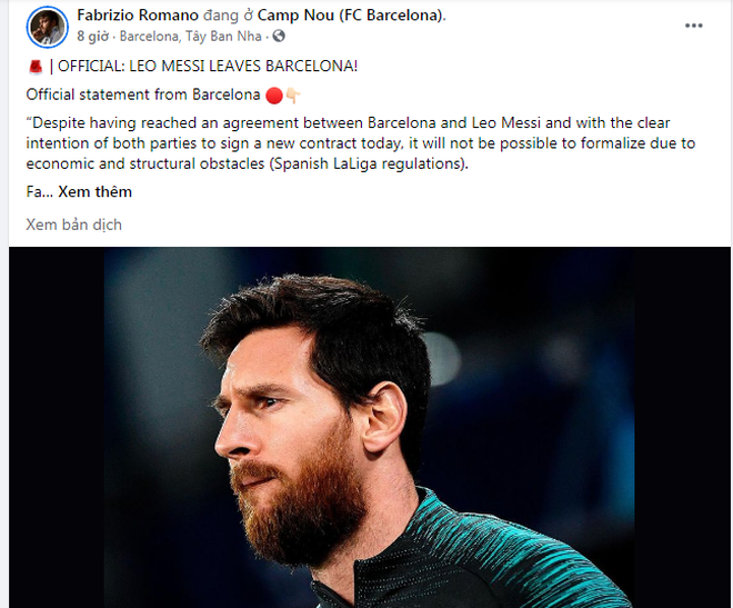 Đội bóng đầu tiên nhanh chân liên hệ với Lionel Messi - 1