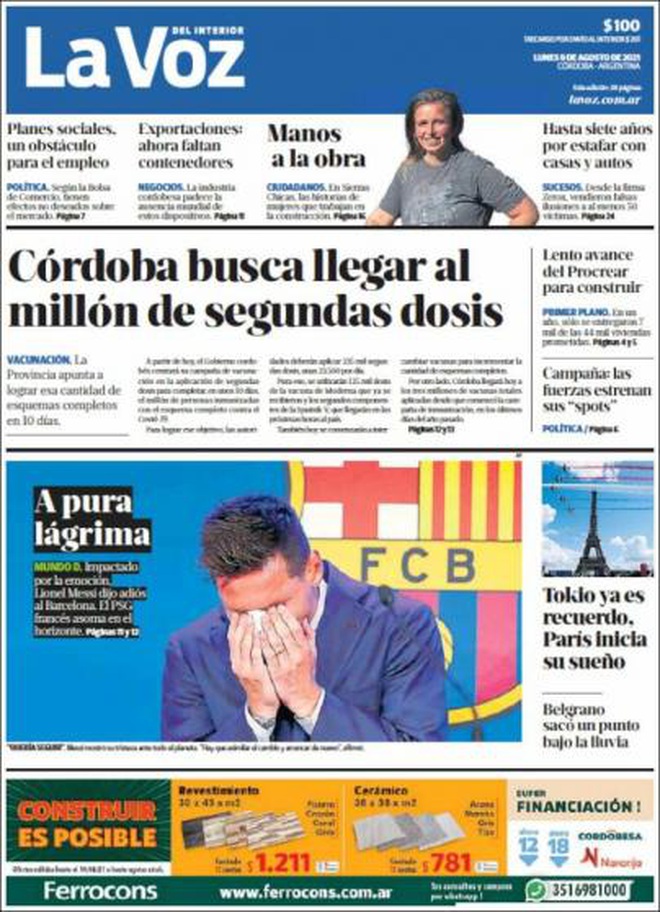 Báo chí thế giới nói gì về màn chia tay đẫm nước mắt của Messi? - 9