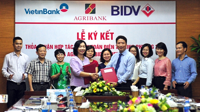 VietinBank ký hợp tác thanh toán 24/7 song phương với BIDV và Agribank