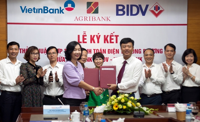 VietinBank ký hợp tác thanh toán 24/7 song phương với BIDV và Agribank
