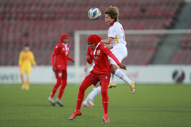 Đội tuyển nữ Việt Nam thắng đậm đối thủ 16-0 ở vòng loại châu Á - 4