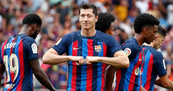 Lewandowski lập cú đúp, Barcelona tạm lên ngôi đầu bảng La Liga