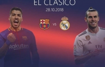 Trực tiếp bóng đá Barcelona vs Real Madrid (Vòng 10 La Liga 2018/2019)