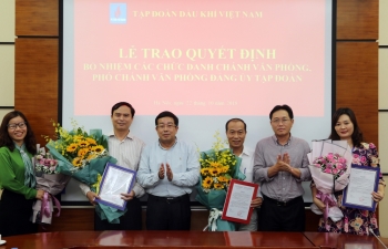 Tập đoàn Dầu khí Việt Nam bổ nhiệm Chánh/Phó Văn phòng Đảng ủy Tập đoàn