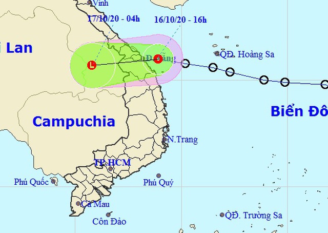 Áp thấp nhiệt đới đã vào vùng biển các tỉnh Đà Nẵng đến Quảng Ngãi - 1