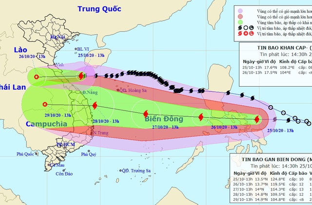 Bão Molave vào Biển Đông sẽ liên tục tăng cường độ - 1