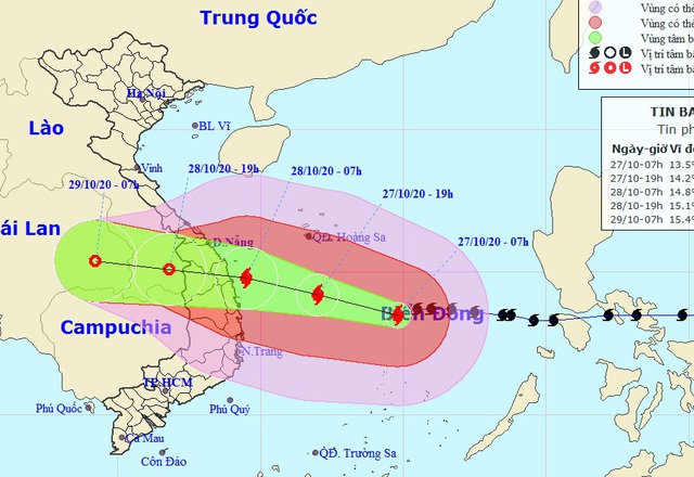 Bão số 9 tiếp tục tăng cường độ, đêm nay nhiều tỉnh miền Trung mưa to - 1