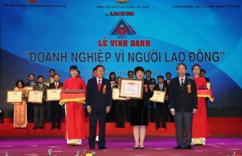 BIDV nhận giải thưởng “Doanh nghiệp vì người lao động” năm 2017