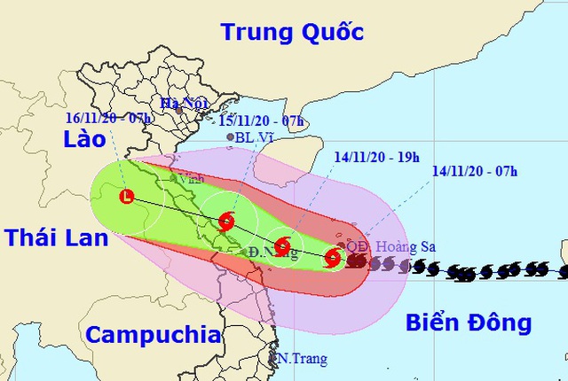 Tối nay tâm bão 13 vào vùng biển Hà Tĩnh đến Quảng Ngãi - 1