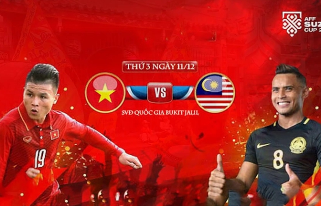 Xem trực tiếp bóng đá Malaysia vs Việt Nam, 19h45 ngày 11/12 (Chung kết AFF Cup 2018)
