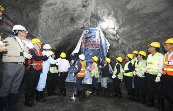 Thông hầm dẫn nước của dự án mở rộng Nhà máy Thủy điện Đa Nhim