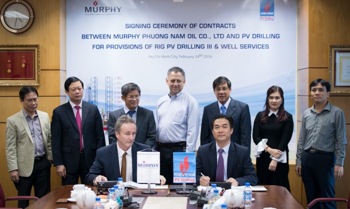 pv drilling cung cap gian khoan cho murphy phuong nam oil