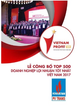 pvtrans vao top 500 doanh nghiep loi nhuan tot nhat viet nam 2017