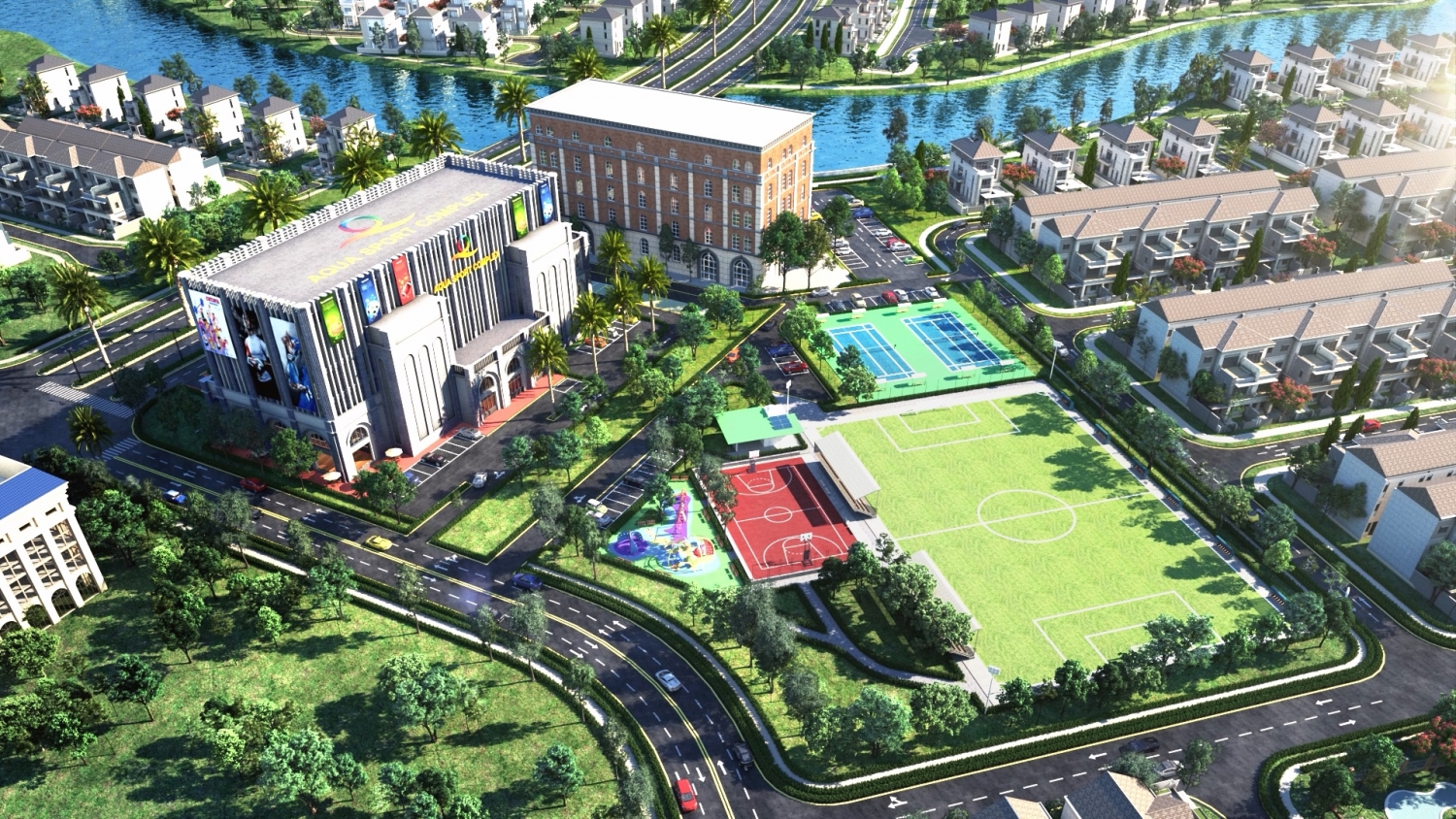 Trung tâm thể thao đa năng Aqua Sport Complex do Citygym vận hành là một trong những tiện ích khiến Quốc Cơ ấn tượng