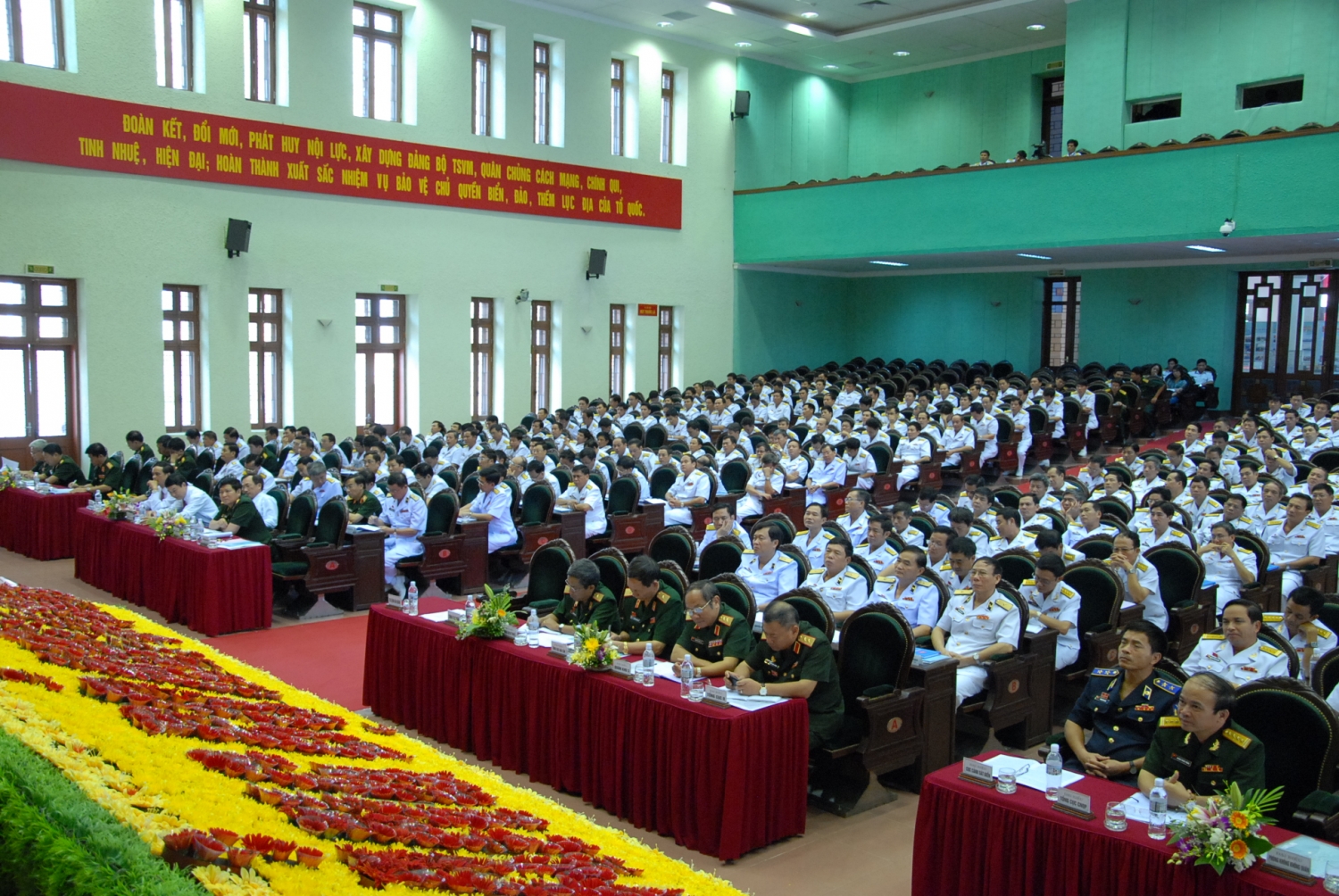 Đại tướng Phùng Quang Thanh phát biểu tại Đại hội Đảng bộ Quân chủng Hải quân lần thứ XI, nhiệm kỳ 2010-2015 (tháng 12/2010)