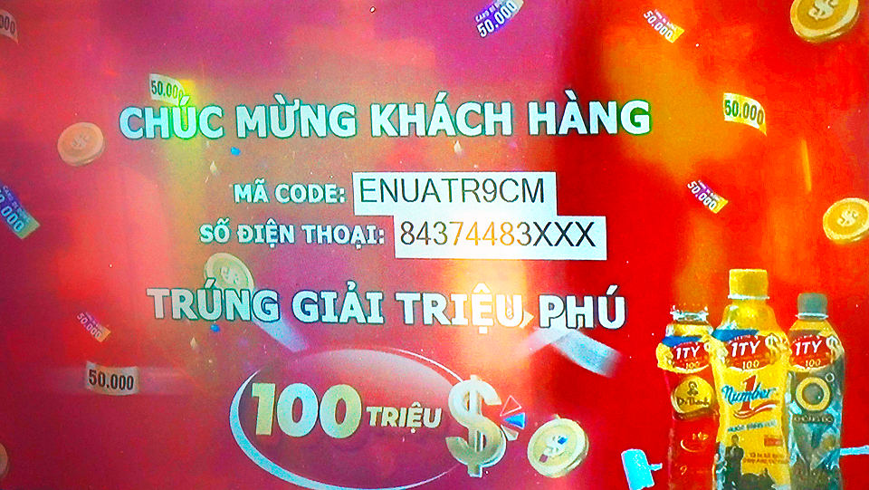 Ninh Bình: Một phụ hồ trúng 100 triệu đồng nhờ giải khát với Number 1