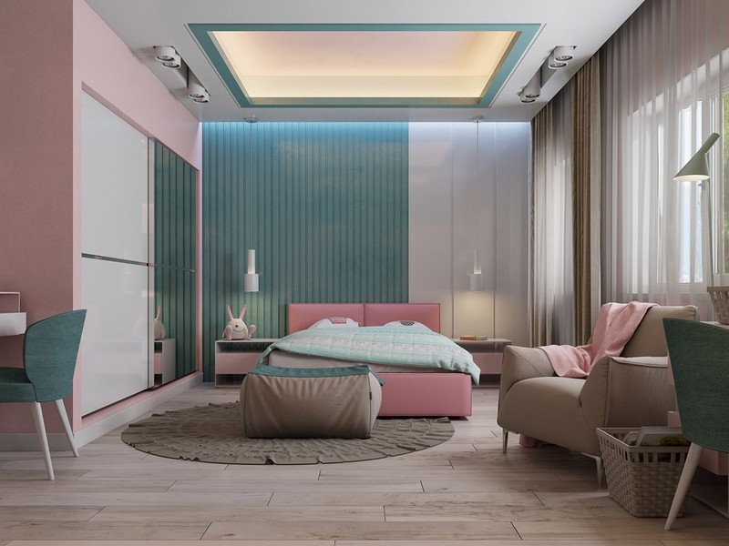 Những mẫu phòng ngủ màu hồng dành cho cô nàng mộng mơ