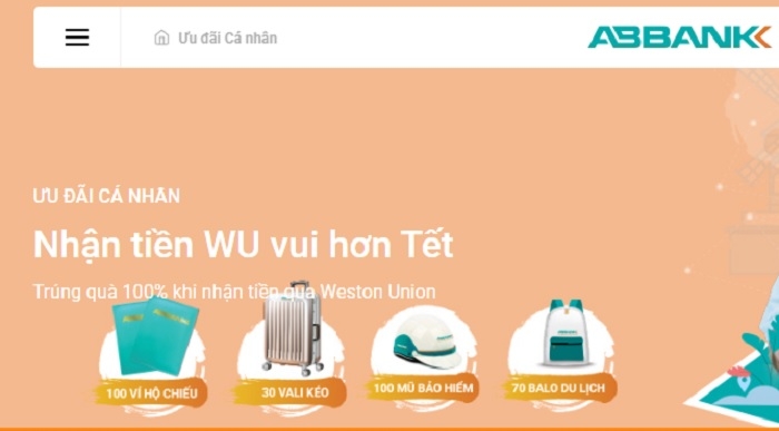 ABBank khuyến mại hấp dẫn khách hàng cá nhân với chương trình “Nhận tiền WU – Vui hơn Tết”