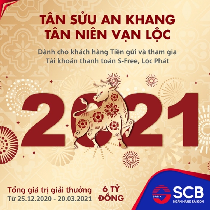 Tin nhanh ngân hàng ngày 26/12: SCB khuyến mại “Tân Sửu an khang – Tân niên vạn lộc” tổng giá trị giải thưởng 6 tỷ đồng