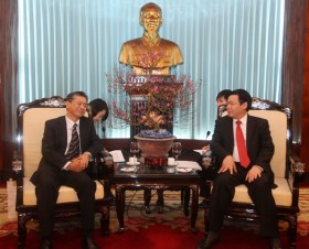 Trưởng Ban Kinh tế Trung ương tiếp Đại sứ Nhật Bản tại Việt Nam