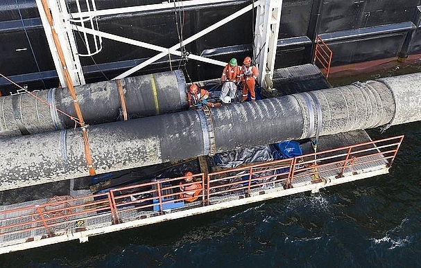 Hoạt động lắp đặt đường ống Nord Stream-2 được nối lại ở ngoài khơi Đan Mạch
