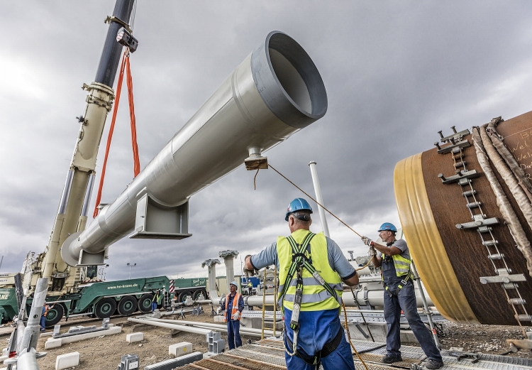 Quá trình lắp đặt đường ống thuộc dự án Nord Stream-2.