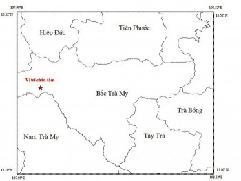 Quảng Nam: Lại xảy ra động đất 3 độ Richter