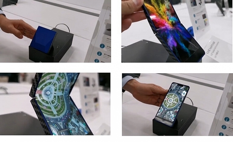 Sharp hé lộ nguyên mẫu smartphone gập kiểu "vỏ sò"