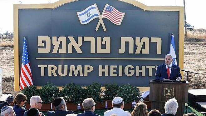 israel cong bo khu dinh cu cao nguyen trump