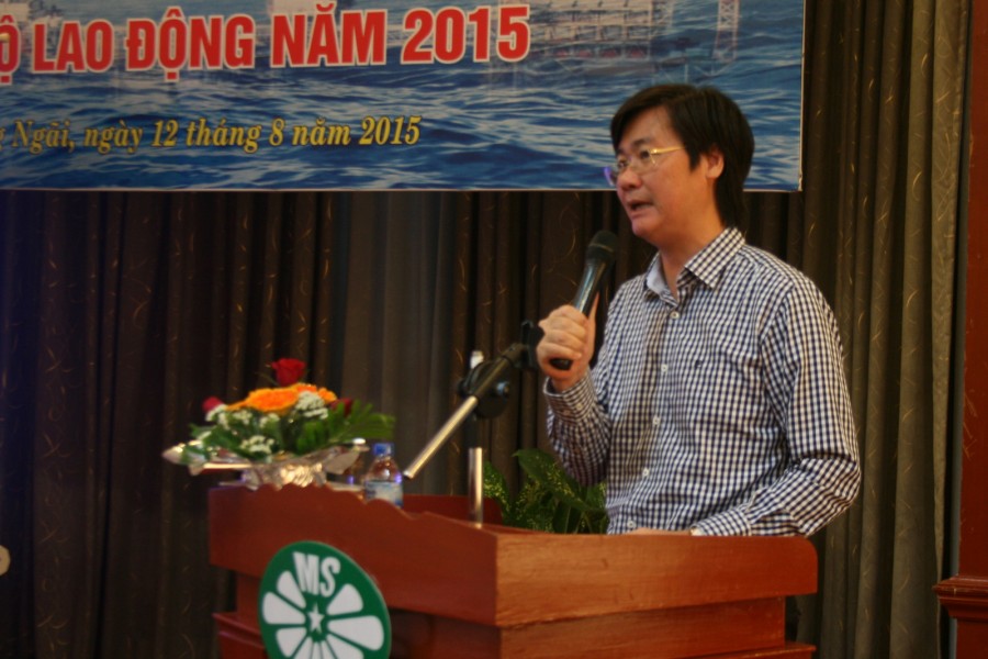 2.	Đồng chí Nguyễn Mạnh Kha, Phó CT CĐDK phát biểu tại hội nghị.