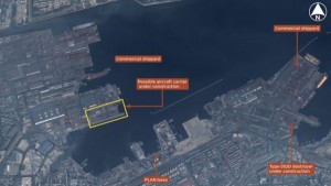 Ảnh vệ tinh: Trung Quốc chế tạo tàu sân bay nội địa đầu tiên