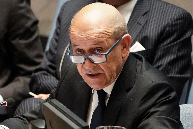 Bộ trưởng Ngoại giao Pháp Jean-Yves Le Drian.