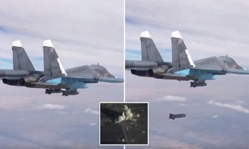 [VIDEO] 'Thú mỏ vịt' Su-34 dội bom IS