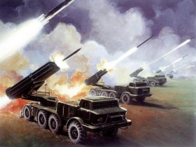 [Chùm ảnh] Ukraine đưa pháo phản lực BM-27 tới miền Đông