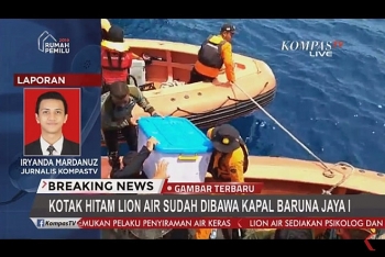 Tìm thấy hộp đen máy bay Lion Air gặp nạn tại Indonesia