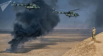 Trực thăng Nga bắt đầu tuần tra miền Bắc Syria