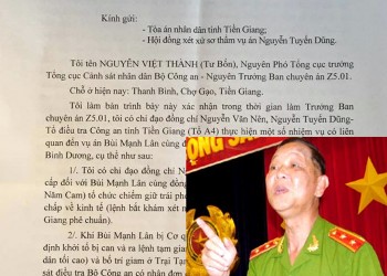 Tướng Nguyễn Việt Thành nhận trách nhiệm cho bị cáo?