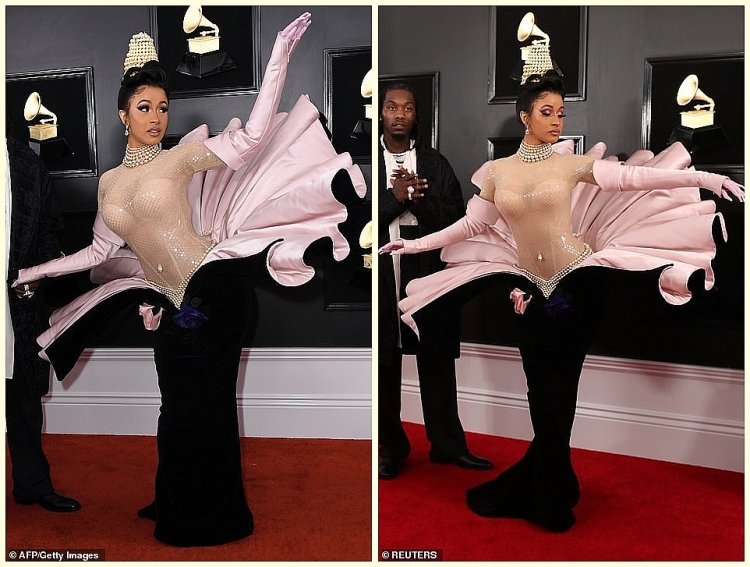 cardi b choi troi tren tham do grammy 61