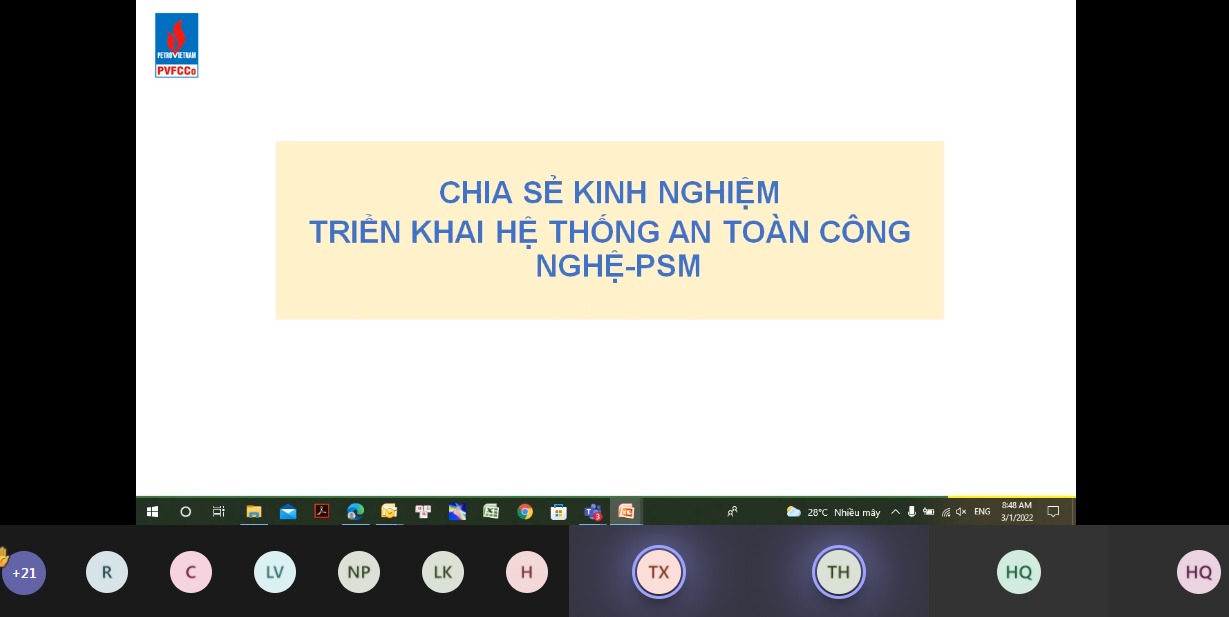 PVFCCo tổ chức hội thảo về hệ thống An toàn công nghệ - PSM