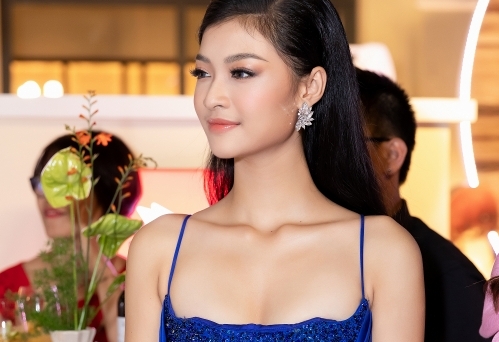 Á hậu Kiều Loan diện váy xẻ sexy tại sự kiện