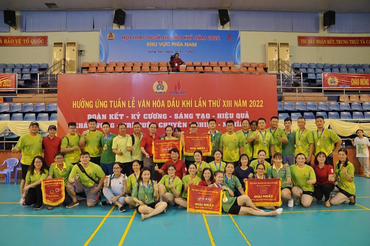 Đoàn thể thao PVFCCo đạt Giải Đặc biệt tại Hội thao ngành dầu khí 2022 khu vực phía Nam Đoàn thể thao PVFCCo đoạt giải Đặc biệt tại Hội thao ngành Dầu khí năm 2022 khu vực phía Nam