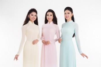 Top 3 Hoa hậu Việt Nam khoe sắc với áo dài