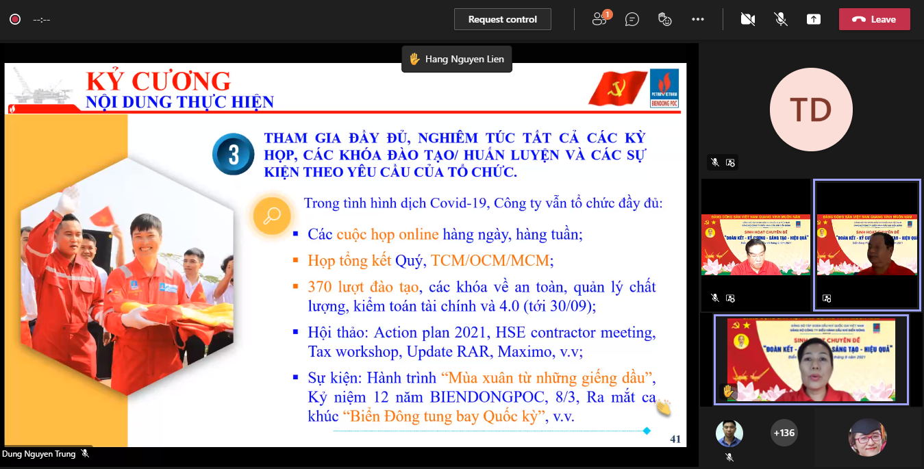 Đảng bộ BIENDONG POC: Quyết tâm đưa “Đoàn kết - Kỷ cương - Sáng tạo - Hiệu quả” thành hành động cách mạng cụ thể