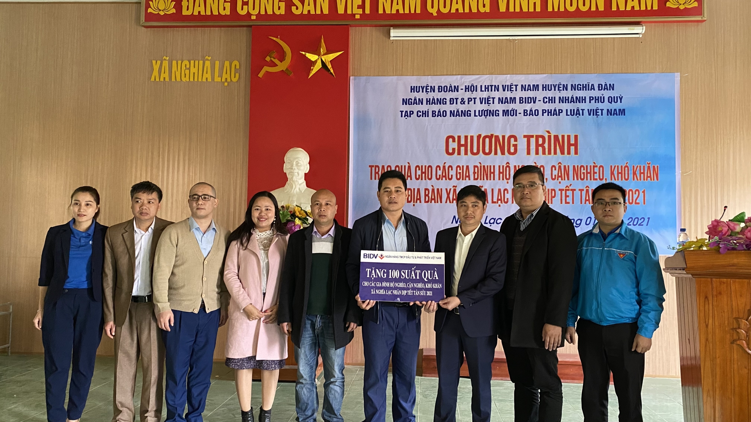 Nghệ An: BIDV Xuân yêu thương 2021 cùng bà con xã Nghĩa Lạc và Quang Tiến