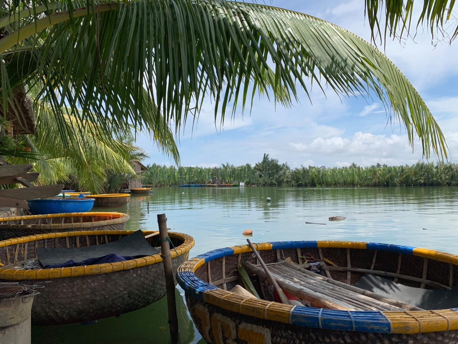 Experience basket dance on the river at Bay Mau coconut forest - Hoi An