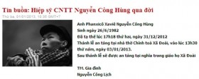 Cộng đồng mạng vĩnh biệt "hiệp sĩ" Nguyễn Công Hùng